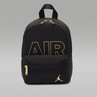 Jordan Black and Gold Backpack Medium Backpack. Nike JP